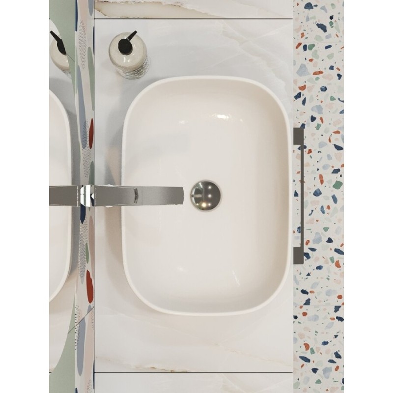 Столешница Cersanit Stone Aura 63857, 60 см, керамогранит, цвет светло-серый сатиновый
