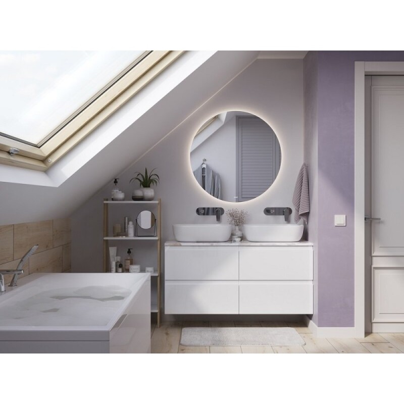 Столешница Cersanit Stone Life 63858, 60 см, керамогранит, цвет белый сатиновый