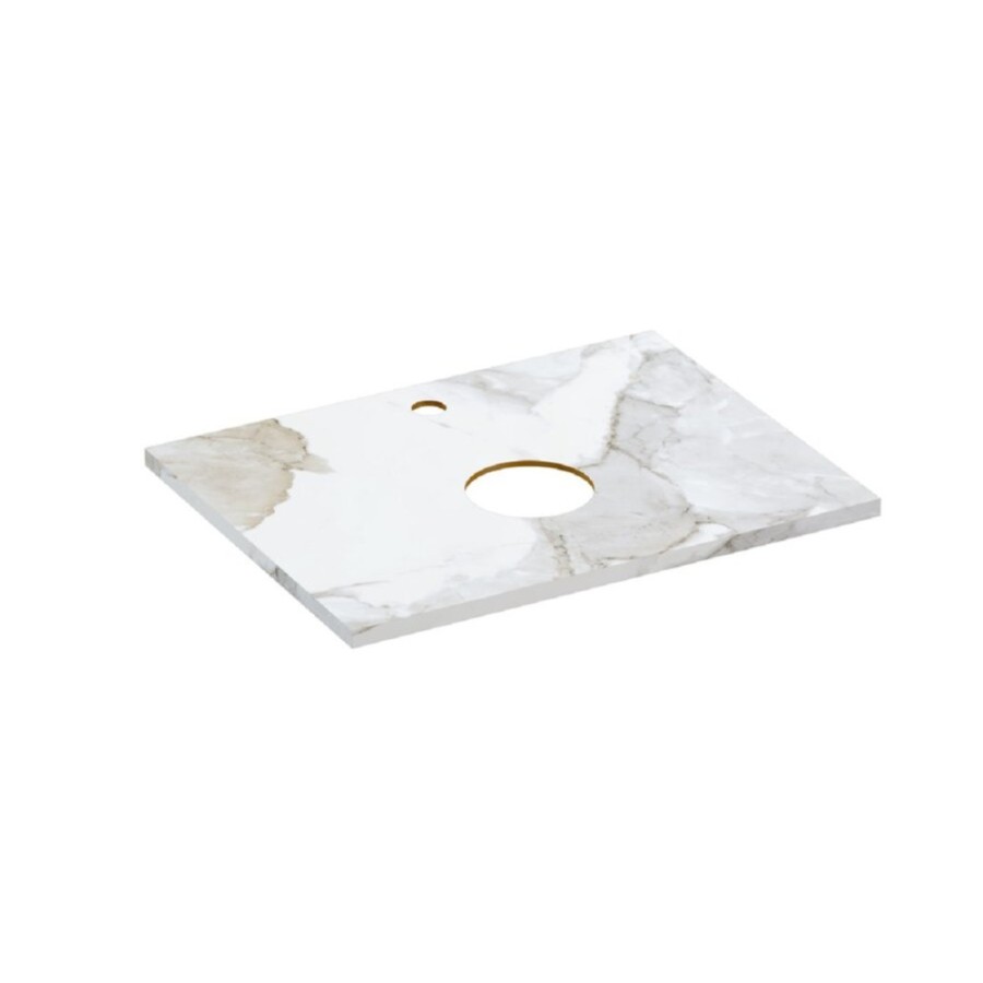 Столешница Cersanit Stone Life 63858, 60 см, керамогранит, цвет белый сатиновый