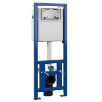 Инсталляция Cersanit Link Pro 63997, с подвесным безободковым унитазом Crea Square, сиденье микролифт, белый