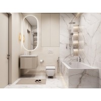 Инсталляция Cersanit Link Pro 63997, с подвесным безободковым унитазом Crea Square, сиденье микролифт, белый
