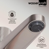 Смеситель для раковины WasserKRAFT Tauber, никель, 6403