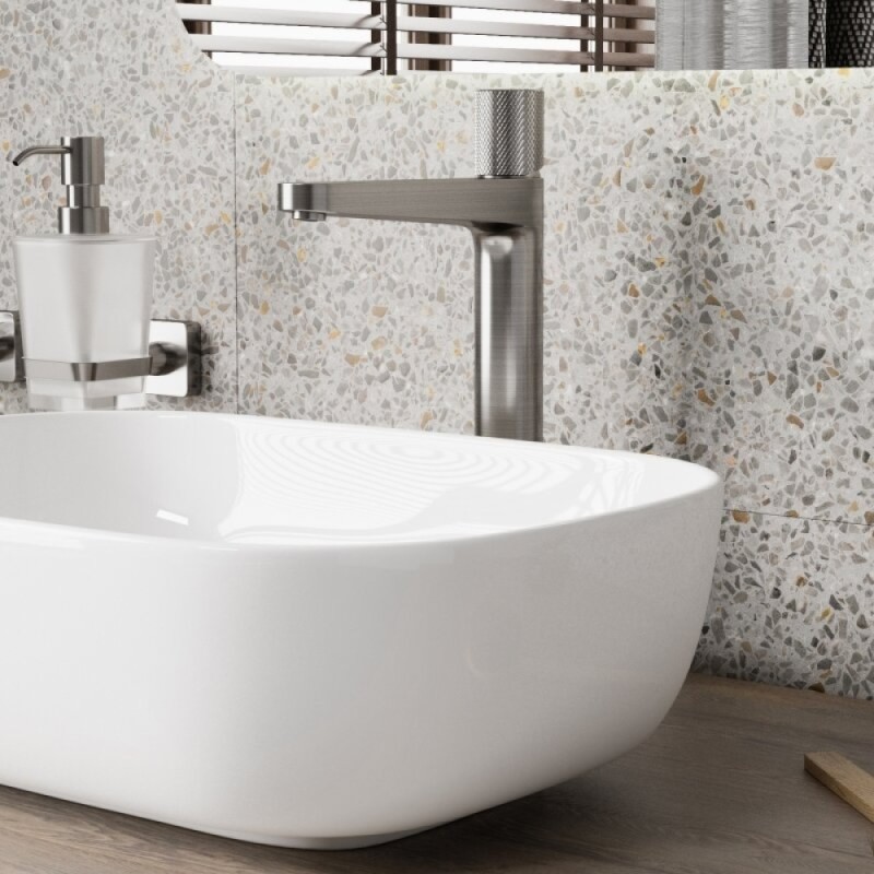 Смеситель для раковины WasserKRAFT Tauber, никель, 6403H