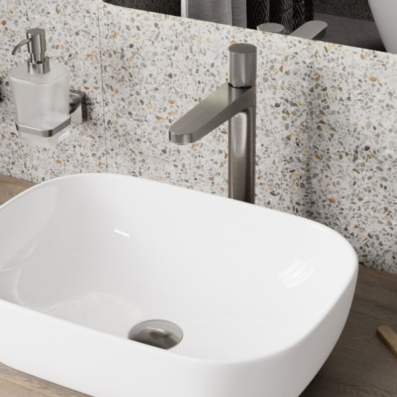 Смеситель для раковины WasserKRAFT Tauber, никель, 6403H