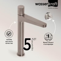 Смеситель для раковины WasserKRAFT Tauber, никель, 6403H