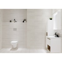 Тумба под раковину Cersanit Louna 64071, 80 см, подвесная, белая/дерево