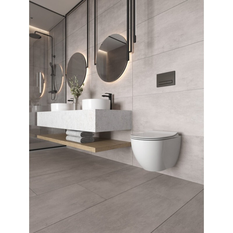 Клавиша смыва Cersanit Blick 64078, механическая, хром матовый