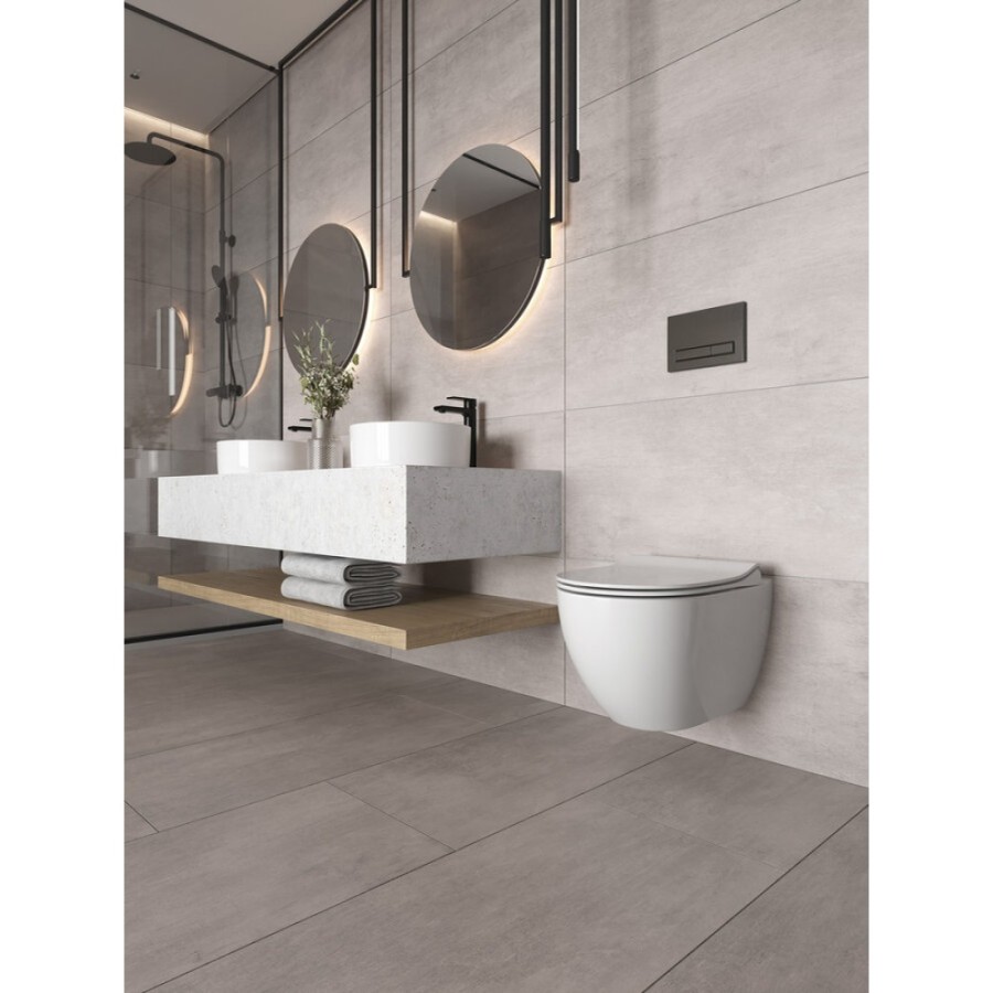 Клавиша смыва Cersanit Blick 64078, механическая, хром матовый