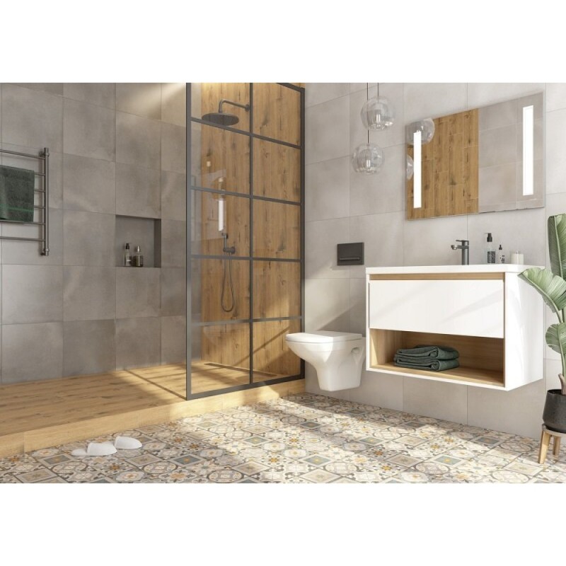 Инсталляция Cersanit Link Pro 64122, с подвесным безободковым унитазом Carina XL, сиденье микролифт, белый