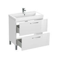 Тумба под раковину Cersanit Melar 64130, 80 см, подвесная/напольная, белая