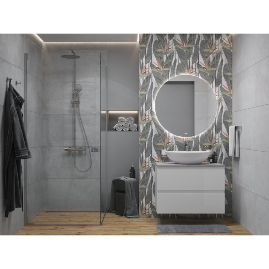 Столешница Cersanit Stone Balance 64186, 80 см, керамогранит, цвет серый матовый