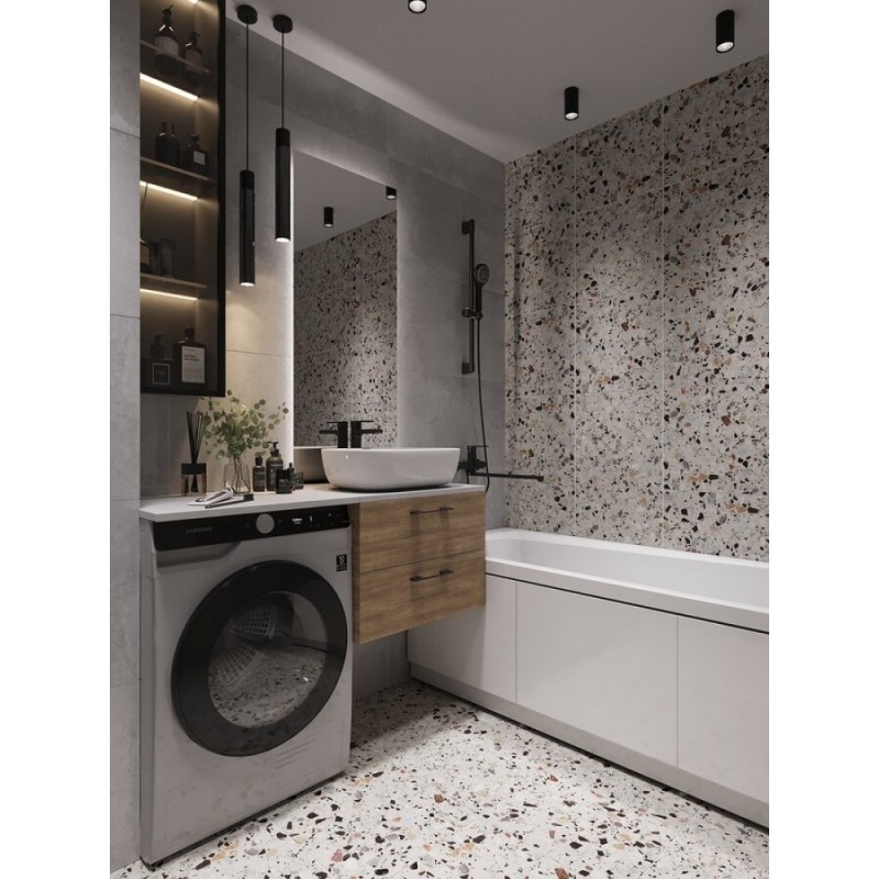Столешница Cersanit Stone Balance 64186, 80 см, керамогранит, цвет серый матовый