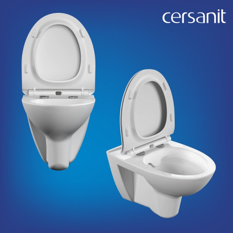 Инсталляция Cersanit Black 64229, с подвесным безободковым унитазом Parva co dpl eo, сиденье микролифт, белый, клавиша хром