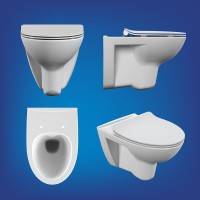 Инсталляция Cersanit Black 64229, с подвесным безободковым унитазом Parva co dpl eo, сиденье микролифт, белый, клавиша хром
