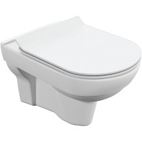 Инсталляция Cersanit Link pro 64277, с подвесным безободковым унитазом City Smart, сиденье микролифт, белый, клавиша белая