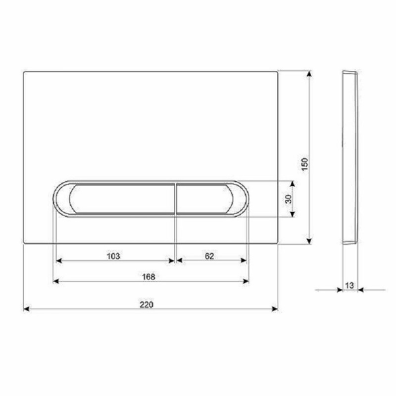 Инсталляция Cersanit Link pro 64277, с подвесным безободковым унитазом City Smart, сиденье микролифт, белый, клавиша белая