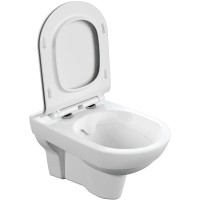 Инсталляция Cersanit Link pro 64277, с подвесным безободковым унитазом City Smart, сиденье микролифт, белый, клавиша белая