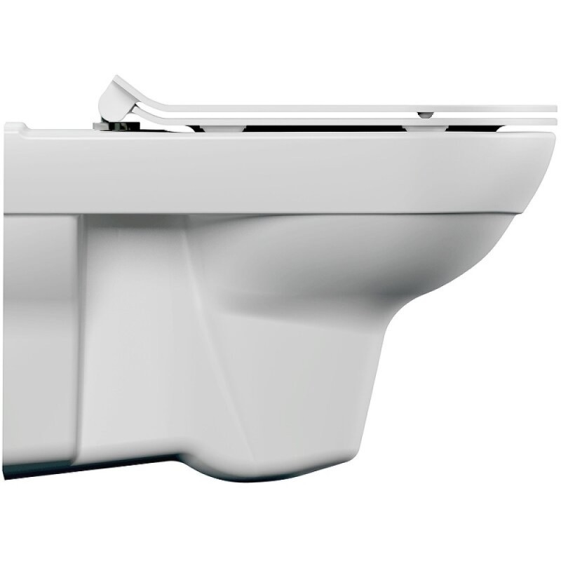 Инсталляция Cersanit Link pro 64277, с подвесным безободковым унитазом City Smart, сиденье микролифт, белый, клавиша белая