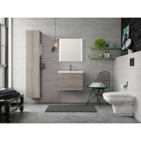 Инсталляция Cersanit Link pro 64277, с подвесным безободковым унитазом City Smart, сиденье микролифт, белый, клавиша белая