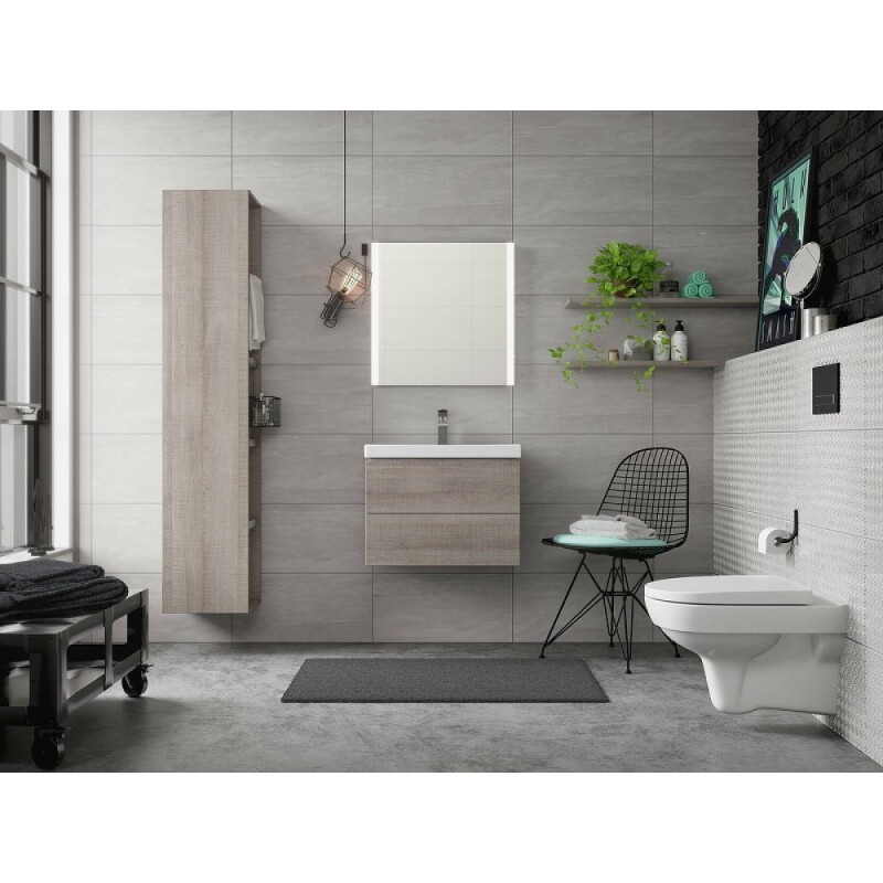 Инсталляция Cersanit Link pro 64277, с подвесным безободковым унитазом City Smart, сиденье микролифт, белый, клавиша белая
