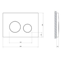 Инсталляция Cersanit Link Pro 64443, с подвесным безободковым унитазом Crea Square, сиденье микролифт, белый, клавиша хром глянцевый