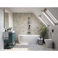 Душевая система Cersanit Brasko 64527, термостатическая, черная матовая