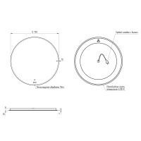 Зеркало Cersanit Eclipse Fusion 64810, 72 x 72 см, подвесное, LED-подсветка, бесконтактное включение, серебро