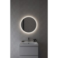 Зеркало Cersanit Eclipse Fusion 64810, 72 x 72 см, подвесное, LED-подсветка, бесконтактное включение, серебро