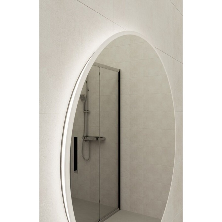 Зеркало Cersanit Eclipse Fusion 64811, 80 x 80 см, подвесное, LED-подсветка, бесконтактное включение, серебро