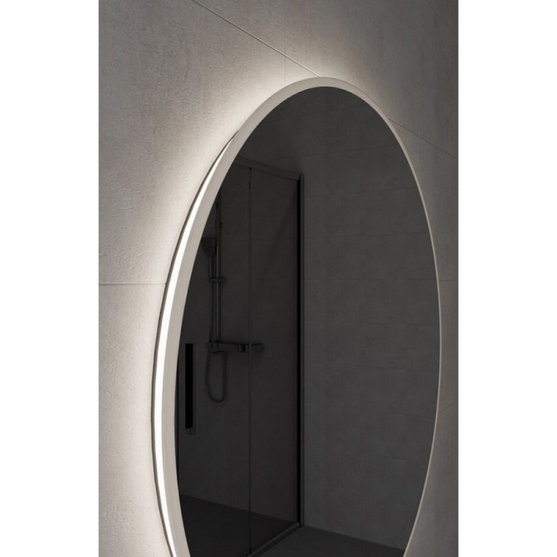 Зеркало Cersanit Eclipse Fusion 64811, 80 x 80 см, подвесное, LED-подсветка, бесконтактное включение, серебро