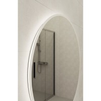 Зеркало Cersanit Eclipse Fusion 64812, 100 x 100 см, подвесное, LED-подсветка, бесконтактное включение, серебро