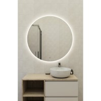 Зеркало Cersanit Eclipse Fusion 64812, 100 x 100 см, подвесное, LED-подсветка, бесконтактное включение, серебро