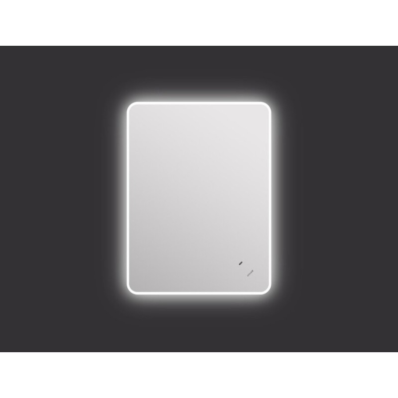 Зеркало Cersanit Eclipse Fusion 64813, 60 x 80 см, подвесное, LED-подсветка, бесконтактное включение, реверсивное, серебро