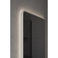 Зеркало Cersanit Eclipse Fusion 64813, 60 x 80 см, подвесное, LED-подсветка, бесконтактное включение, реверсивное, серебро