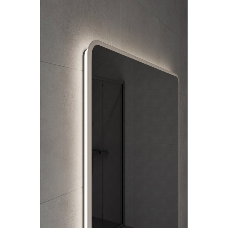 Зеркало Cersanit Eclipse Fusion 64813, 60 x 80 см, подвесное, LED-подсветка, бесконтактное включение, реверсивное, серебро