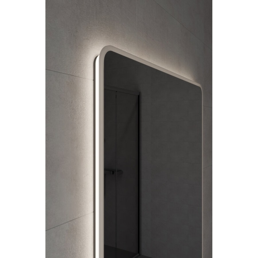 Зеркало Cersanit Eclipse Fusion 64813, 60 x 80 см, подвесное, LED-подсветка, бесконтактное включение, реверсивное, серебро