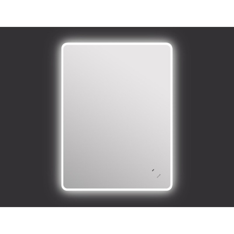 Зеркало Cersanit Eclipse Fusion 64814, 75 x 100 см, подвесное, LED-подсветка, бесконтактное включение, реверсивное, серебро