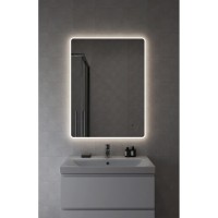 Зеркало Cersanit Eclipse Fusion 64814, 75 x 100 см, подвесное, LED-подсветка, бесконтактное включение, реверсивное, серебро