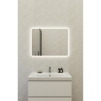 Зеркало Cersanit Eclipse Fusion 64814, 75 x 100 см, подвесное, LED-подсветка, бесконтактное включение, реверсивное, серебро