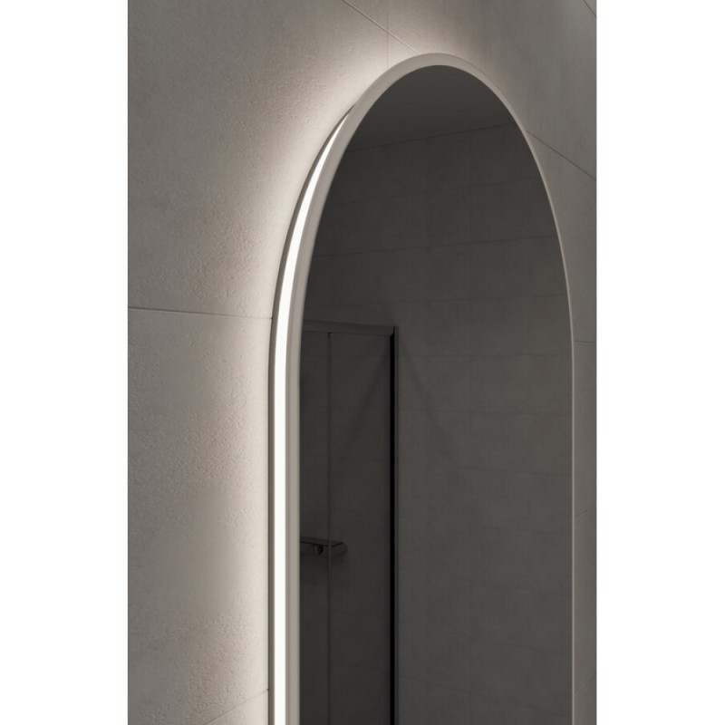 Зеркало Cersanit Eclipse Fusion 64816, 60 x 145 см, подвесное, LED-подсветка, бесконтактное включение, реверсивное, серебро