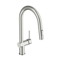 Смеситель Cersanit Brasko 64841, для кухонной мойки, с выдвижным изливом, хром