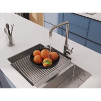 Смеситель Cersanit Como 64845, для кухонной мойки, сатин