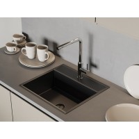 Смеситель Cersanit Flavis 64860, для кухонной мойки, с выдвижным изливом, хром