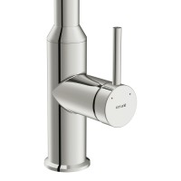 Смеситель Cersanit Flavis 64860, для кухонной мойки, с выдвижным изливом, хром