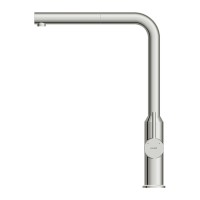 Смеситель Cersanit Flavis 64860, для кухонной мойки, с выдвижным изливом, хром