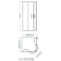 Душевой уголок WasserKRAFT Tauber 64S03, 90 х 90 см, профиль никель, стекло прозрачное