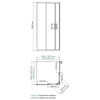 Душевой уголок WasserKRAFT Tauber 64S19, 100 х 100 см, профиль никель, стекло прозрачное