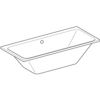 Ванна акриловая Geberit myDay 650570000, 170 х 75 см, белая