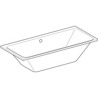 Ванна акриловая Geberit myDay 650580000, 180 х 80 см, белая
