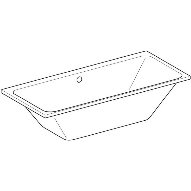 Ванна акриловая Geberit myDay 650580000, 180 х 80 см, белая